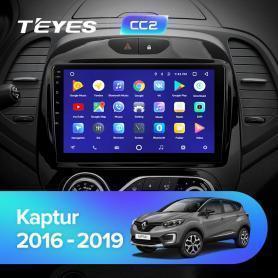 Головное устройство Teyes CC2 Lite Plus 1/16 Renault Kaptur 2016+ (Кондиционер, климат контроль)