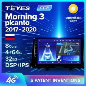 Головное устройство Teyes CC2 Lite Plus 2/32 kia morning 3 kia picanto 2017-2020